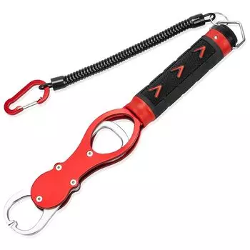 SINTYAN Fish Grip Fish Grip с функцией взвешивания Максимальная нагрузка 30 кг Горизонтальное вращение на 360 градусов Защита от падений Прочный, устойчивый к ржавчине красный