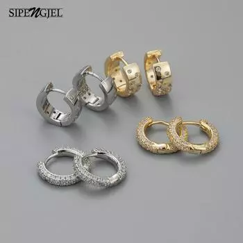 Sipengjel модные преувеличенные круглые висячие серьги хип-хоп геометрические толстые серьги-кольца для женщин ювелирные изделия для вечеринок