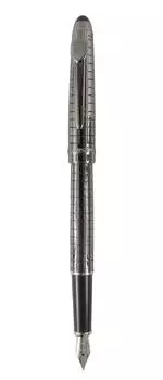 Sipliv 163 Advanced Fountain Plaid Sliver Clip Pen, серый,