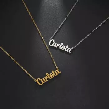 Sipuris Name Ожерелье Дамская ключичная цепочка Name Цепочка Классические ювелирные изделия Универсальный подарок для женщин 45cm золотой