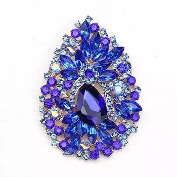 Сияющая витражная брошь, винтажная элегантная брошь с инкрустацией кристаллами, женская одежда, аксессуары разноцветный
