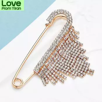 Сияющие булавки с кисточками для женщин, унисекс, офисные повседневные костюмы, броши, подарки