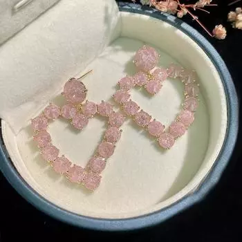 Сияющие ледяные трещины, кубический цирконий, висячие серьги в форме сердца для женщин, роскошные ювелирные изделия, новые модные серьги из серебра 925 пробы с иглами белый