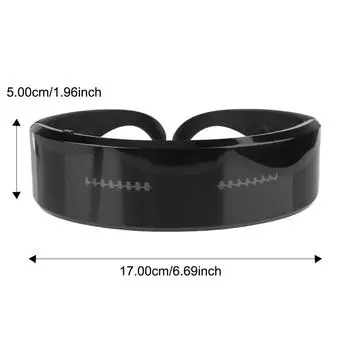 Сияющий электронный светодиодный реквизит для вечеринки в баре, фестивальное представление, футуристические очки, светящиеся очки, светящийся козырек Bluetooth чёрный