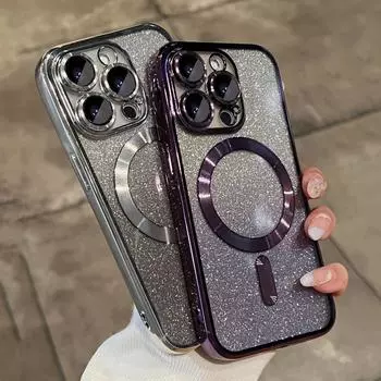 Сияющий блестящий чехол для телефона с беспроводной зарядкой для Iphone 14 13 12 11 Pro Max 13pro 14 Plus противоударный мягкий чехол-бампер For iPhone 11Pro Max