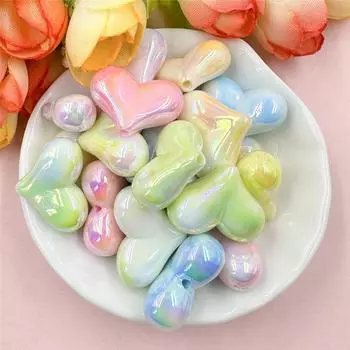 Сияющий свет 20 шт. креативный бисерный материал свободные бусины DIY бисерный аксессуар 16*22 мм с отверстием акриловый креативный материал ручной работы фиолетовый