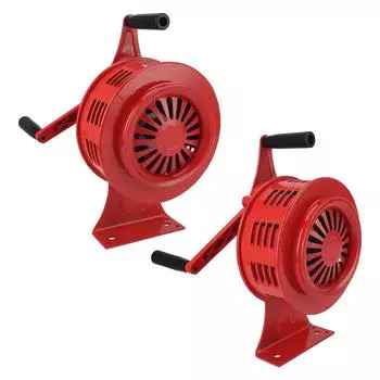 Сирена с ручным приводом 125 дБ, громкая, регулируемая громкость, водонепроницаемая, из алюминиевого сплава, ручная звуковая сигнализация для экстренной ситуации, красная