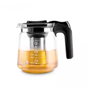 Сиреневый 1500 мл фильтруемый термостойкий утолщенный стеклянный чайник из боросиликатного стекла китайский чайник подогреваемый стеклянный чайный сервиз