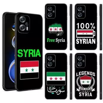 Сирийский революционный флаг черный силиконовый чехол для телефона Xiaomi POCO X3 X4 NFC F3 F4 GT F5 M3 M4 M6 X5 X6 Pro 5G C55 C65 M5 POCO M3 Pro