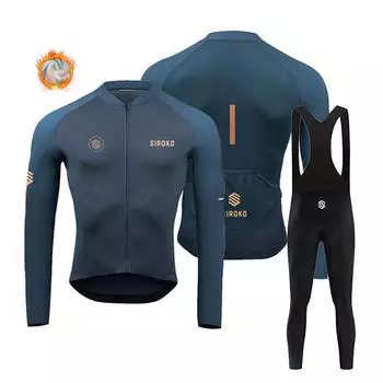 Sirokotech новый зимний термофлисовый велосипедный трикотажный комплект, костюм для гоночного велосипеда, одежда для велосипеда Mountian, Ropa Maillot Ciclismo Hombre XS