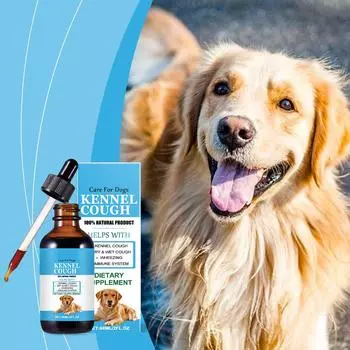 Сироп от кашля у собак для гладкого дыхания, повышения иммунитета, жизненной силы, общего здоровья, пищевая добавка 60 мл One Size