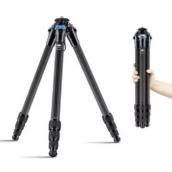 SIRUI Carbon Fiber Travel Lightweight Compact Camera 4 Twist Removable Steel Up to 12kg Load Tripod, 47 Tripod, Legs, Lock, Spikes, 26.5lbs /