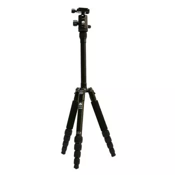 SIRUI Tripod Head Set Small Aluminum Tripod 5 Tier Free Head Black SET T-005KX+C-10S []