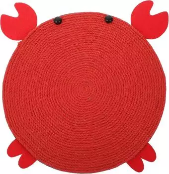 Sisal Cat Scratcher Board Crab Shaped Cat Scratching Post Mat Claw Sharpener Scrapers for Cats Grinding Nail Pad Pet Furniture красный