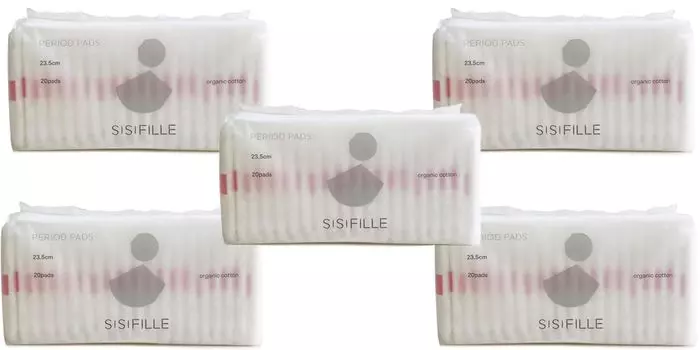 SISIFILLE period pad 20 pieces x 5 sets 23.5cm