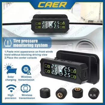 Система автоматического контроля давления в шинах с цифровым дисплеем, внешняя система TPMS в режиме реального времени с датчиками, предупреждение о безопасности 6 бар External Sensor