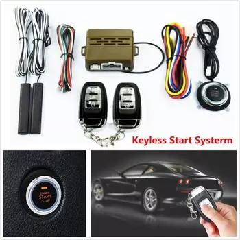 Система автомобильной сигнализации 12 В, бесключевой доступ, кнопочное зажигание, дистанционный запуск двигателя