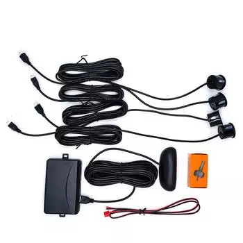 Система датчика парковки автомобиля ЖК-дисплей Реверсивный радар Автомобильная парковка Обратный резервный радар Звуковое оповещение чёрный