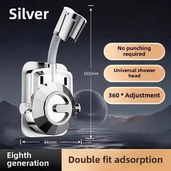 Система для душа в ванной комнате, настенный кронштейн для душевой лейки, регулируемый угловой кронштейн для душевой лейки, установка без сверления, крепление на стену One size