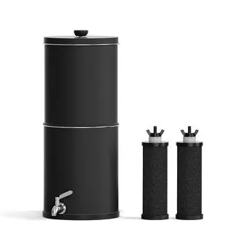 Система гравитационного фильтра для воды на 2,25 галлона. Система водяного фильтра для столешницы из нержавеющей стали. чёрный