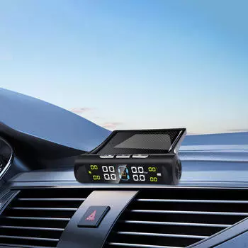 Система контроля давления в шинах автомобиля с 4 внешними датчиками, солнечной батареей и зарядкой через USB для прицепа-автодома, English Version