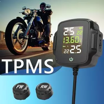 Система контроля давления в шинах мотоцикла TPMS с зарядным устройством USB QC 3.0 ?