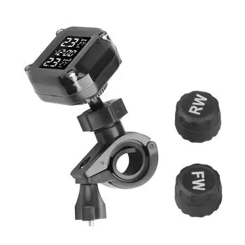 Система контроля давления в шинах мотоцикла TPMS — беспроводной ЖК-дисплей, внешние датчики, давление и температура в реальном времени, водонепроницаемость IP67 M5