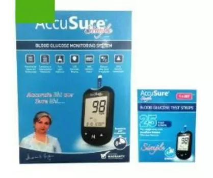Система контроля уровня глюкозы в крови AccuSure Simple 4-го поколения | БЕСПЛАТНАЯ ДОСТАВКА