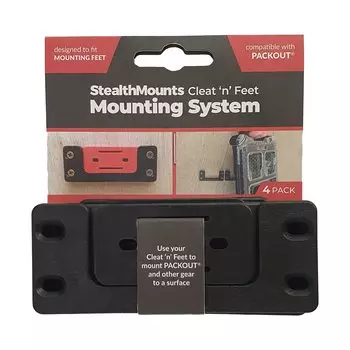 Система крепления на ножки StealthMounts Cleat Feet, система хранения инструментов, крепление в любом месте, совместимые с Milwaukee Packout и (4 шт.) чёрный