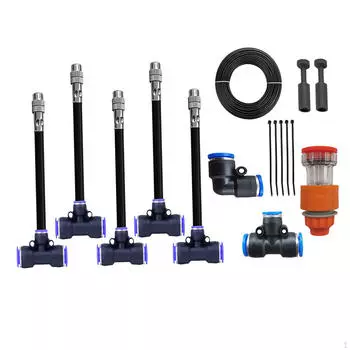 Система охлаждения запотеванием, 0,47-дюймовая насадка-распылитель для труб с тройниками, наружный водяной мистер для 5m Pipe 20cm Nozzle