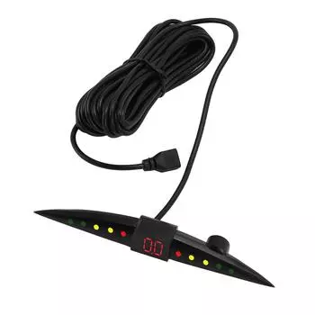 Система радара заднего хода автомобиля 4 парковочных датчика светодиодный дисплей звуковой сигнал индикатор для безопасной парковки серый