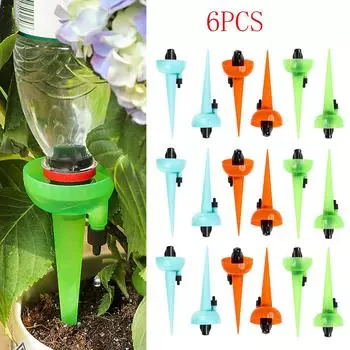 Система самополива шипов и кольев для отпуска, поилка для растений, 6 шт. синий