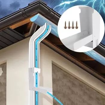 Система сбора дождевой воды Diverter House Metal Rain Barrel Diverter, система сбора дождевой воды, подходит для стандартной водосточной трубы 2x3 дюйма белый