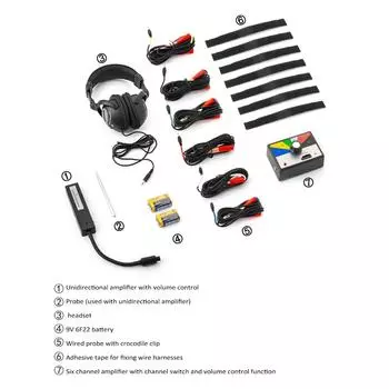 Система шасси Уши Электронный стетоскоп Диагностические комплекты 6CH Автомобильный двигатель Шасси