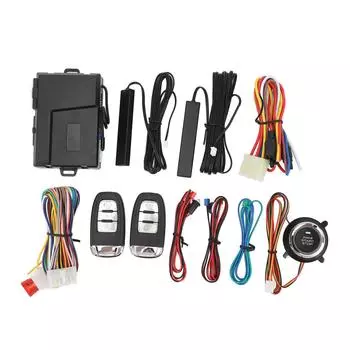 Система сигнализации без ключа для автомобиля, улучшенная безопасность, кнопка запуска, комплект системы дистанционного запуска для 12 В топлива