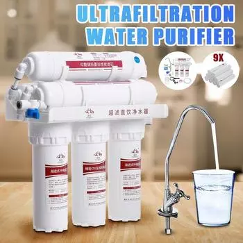 Система ультрафильтрации воды 3+3 ступени Очиститель воды для дома Кухонный смеситель Очиститель Фильтрация питьевой воды Бытовой водяной фильтр 5 Stage