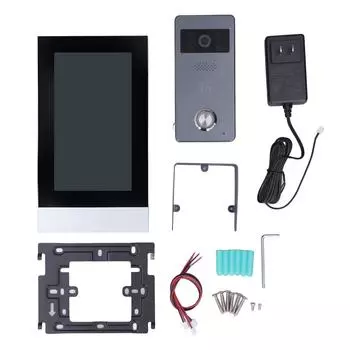 Система видеодомофона Wi-Fi 7-дюймовый ЖК-монитор ИК-камера 1080P 2-сторонний домофон Видеодомофон США Plu