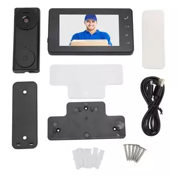 Система видеодомофона WiFi 8MP 1080P 170 градусов широкоугольный 2-сторонняя связь ночное видение дверной звонок камера с