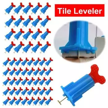 Система выравнивания плитки Многоразовые инструменты для плитки Выравниватель пола Самовыравнивающаяся смесь ~G 40pcs