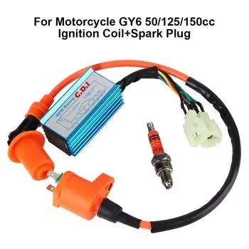 Система зажигания ATV Beach Buggy, катушка зажигания, тест двигателя, свеча зажигания, инструменты для ремонта автомобиля, катушка зажигания мотоцикла A7TC CDI для GY6 50/125/150 куб. см Ignition coil+spark plug