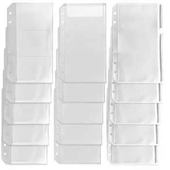 Системный блокнот A6 15 Папка-регистратор Молния 6 Визитная карточка Прозрачный Мелкие предметы Потеря Ультра Карман, Части, Карман, DY.2ten, Карман, Отверстия, ПВХ, Карман, Карман, чистый