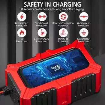 Системный тестер 3 в 1 для свинцово-кислотных AGM GEL литиевых LiFePo4 аккумуляторов, автомобильных и мотоциклетных аккумуляторов, 12 В, зарядное устройство для интеллектуальных автомобильных аккумуляторов