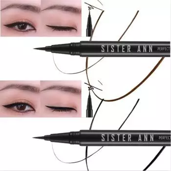 SISTER ANN Perfect Edge Кисть-подводка для глаз, 2 цвета чёрный
