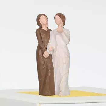 Sister Figurine Modern Resin Collectible Decorative Friendship Gifts for Desk Anniversaries Christmas Centerpiece Birthday
