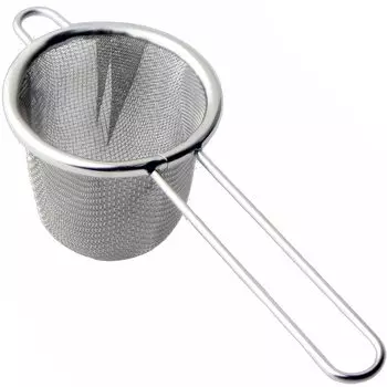Ситечко для чая Nagao Deep Double Stainless Made in Japan, тип Ami, маленькое, 18-8 сталь, серебряный