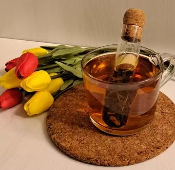 Ситечко для чая, стеклянное заварочное устройство для чая, чай Пуэр, мини-прозрачное ситечко для чая, пробковая стеклянная бутылка, трубка для заваривания, пробирка для заваривания, чайный сервиз, кухонные принадлежности