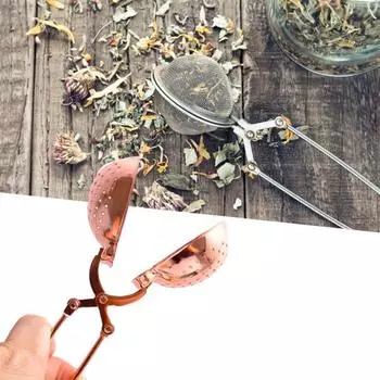 Ситечко для чая Yousheng круглое нескользящее из нержавеющей стали 304 с быстрым проникновением шариковое ситечко для чая для кухни серебряный