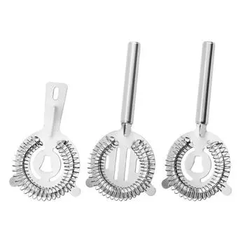 Ситечко для коктейлей, сито с пружиной высокой плотности, сито для напитков из нержавеющей стали, фильтрующие аксессуары для коктейлей для дома и барменов One Size