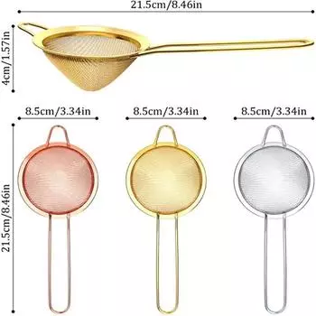 Ситечко для коктейля, ситечко для чая из нержавеющей стали, конические ситечки для еды, мелкоячеистое сито, практичный инструмент для ситечка для бара