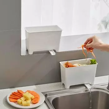 Ситечко для кухонной мойки, кухонные аксессуары, слив для фруктов и овощей, сушилка для губок, ящик для хранения остатков еды, фильтр для супа, мусор белый